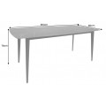 Moderní černý obdélníkový jídelní stůl Tazer s deskou s mramorovým designem a kovovými nohama 180 cm