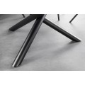 Designový kulatý jídelní stůl Siam s bílou mramorovou vrchní deskou s otočným talířem ve středu 150 cm