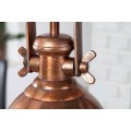 Industriální závěsná lampa Manilla v měděné barvě z kovu 45cm