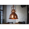 Industriální závěsná lampa Manilla v měděné barvě z kovu 45cm