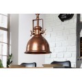 Industriální závěsná lampa Manilla v měděné barvě z kovu 45cm