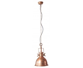Industriální závěsná lampa Manilla v měděné barvě z kovu 45cm