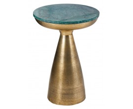 Art-deco příruční stolek Elements kulatý staro-zlatý 57cm