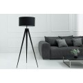 Designová stojací retro lampa Tripod černá