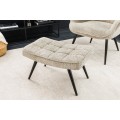 Moderní nábytek pro Váš interiér - Designová podnožka Scandinavia v buklé šedém čalounění