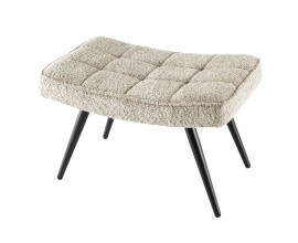 Stylová bouclá taburetka Scandinavia šedobílá 61cm