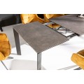 Moderní rozkládací jídelní stůl Antan v antracitovém šedém provedení s keramickou deskou a kovovou konstrukcí 240cm