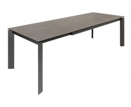 Moderní rozkládací jídelní stůl Antan v antracitovém šedém provedení s keramickou deskou a kovovou konstrukcí 240cm