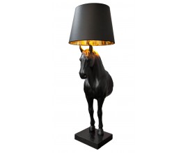 Extravagantní stylová stojací lampa Black Beauty černá 130cm