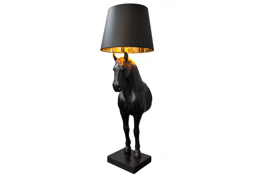 Extravagantní stylová stojací lampa Black Beauty černá