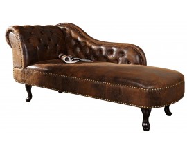 Luxusní lenoška Chesterfield Brown Antik Look