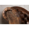 Luxusní lenoška Chesterfield Brown Antik Look