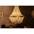 Luxusní řetízkový stříbrný lustr Razo II 70cm