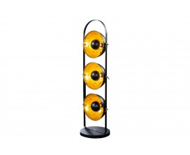 Moderní designová stojací lampa Studio černo-zlatá 130cm