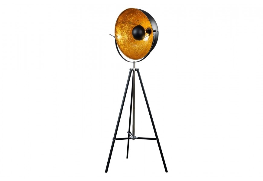 Stylová stojací lampa Big studio 160cm černá / zlatá