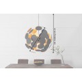 Designová elegantní závěsná lampa Infinity černo-zlatá