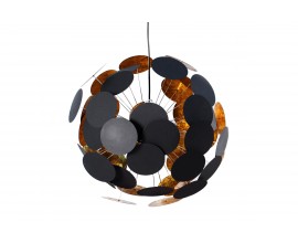 Designová elegantní závěsná lampa Infinity černo-zlatá