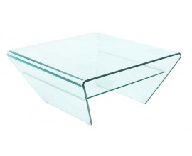 Luxusní skleněný konferenční stolek Ghost 70cm