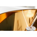 Designová moderní stojací lampa černo-zlatá