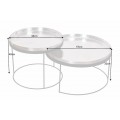 Art-deco set kulatých konferenčních stolků Elements zlatá 57cm