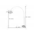 Designová moderní stojací lampa Big Bow II 170-205 cm chrom
