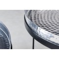Art-deco set kulatých konferenčních stolků Elements stříbrná 57cm