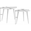 Designový set stříbrných konferenčních stolků Elements 50cm