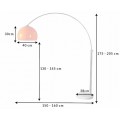 Designová jedinečná stojací lampa Big Bow II oranžová 175 - 205cm