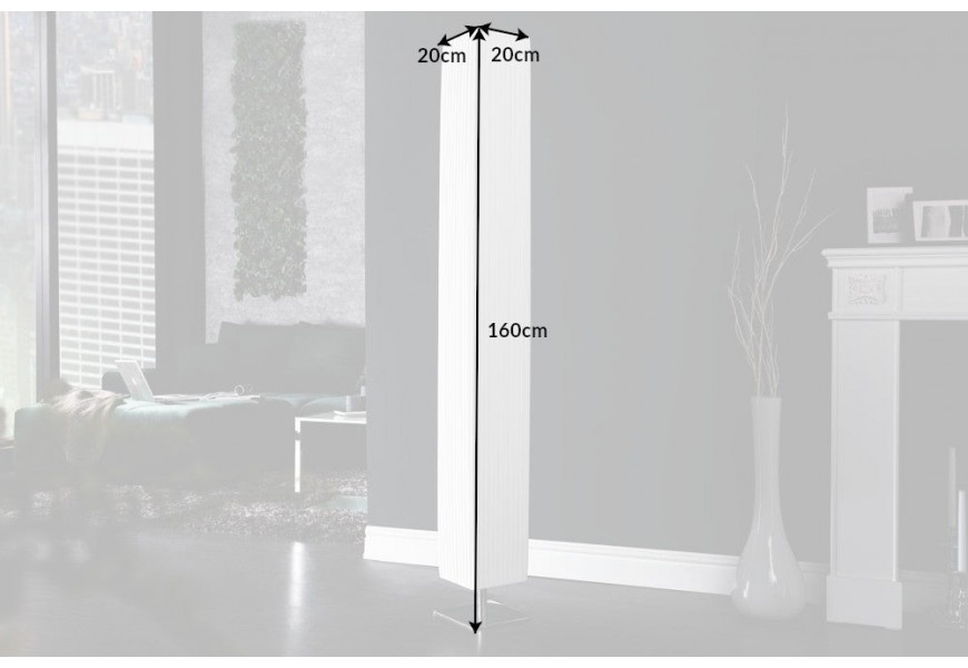 Stylová moderní stojací lampa Paris 160cm bílá