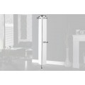 Stylová moderní stojací lampa Paris 160cm bílá