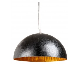 Moderní černo zlatá sklolaminátová lampa Glow
