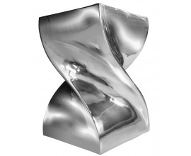 Extravagantní moderní židle Twist 45cm stříbrná