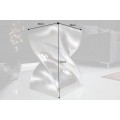 Extravagantní moderní židle Twist 45cm stříbrná