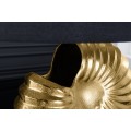 Designová stolní lampa Alexa v art deco stylu se zlatou podstavou a černým kulatým stínítkem 63cm