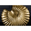 Designová stolní lampa Alexa v art deco stylu se zlatou podstavou a černým kulatým stínítkem 63cm