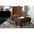 Luxusní taburetka Chesterfield Antik Look