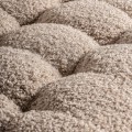 Produkt Luxusní retro béžové křeslo Aliona s bouclé potahem a masivní dřevěnou hnědou konstrukcí 89 cm