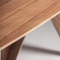 Luxusní moderní obdélníkový jídelní stůl Asgard se dvěma designovými nohami v ořechové hnědé barvě 280 cm