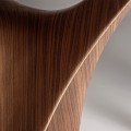 Luxusní moderní obdélníkový jídelní stůl Asgard se dvěma designovými nohami v ořechové hnědé barvě 280 cm