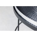 Art-deco set kulatých příručních stolků Elements stříbrná 53cm