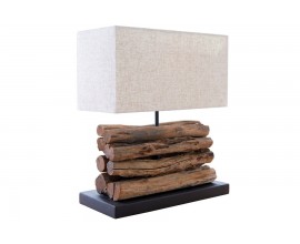 Designová stolní lampa Periferní 40cm béžová