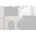 Moderní stylová stolní lampa Carla 60cm černá