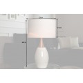 Moderní stylová stolní lampa Carla 60cm bílá
