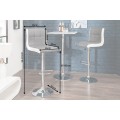 Designová barová židle Modena 90-115cm šedě-bílá
