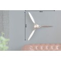 Designová nástěnná dekorace Vrtule 60cm stříbrná