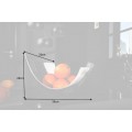 Luxusní moderní dekorační mísa Abstrakt 35 cm stříbrná
