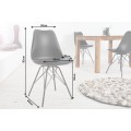 Designová moderní jídelní židle Scandinavia černá