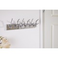 Luxusní designový nástěnný věšák Jelen 50cm stříbrný