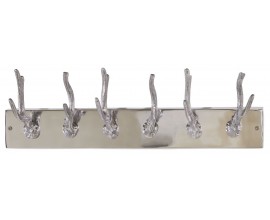 Luxusní designový nástěnný věšák Jelen 50cm stříbrný