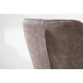 Moderní taupe šedá jídelní židle Amala sametová 83cm